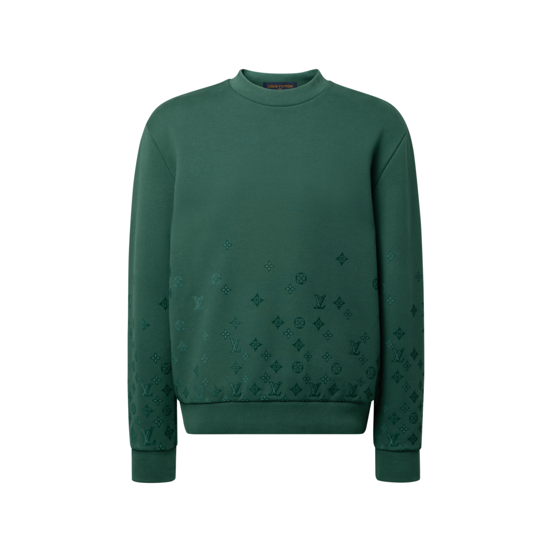 Gradient Signature Flock Print Crewneck - Ready-to-Wear | LOUIS